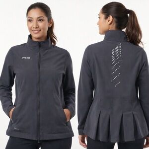 PING Pleated High Neck Back Golf Jacket